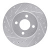 R1 83-88 Chrysler E CLASS Front Left Drilled & Slotted Silver Brake Rotor