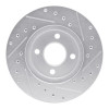 R1 83-88 Chrysler E CLASS Front Left Drilled & Slotted Silver Brake Rotor