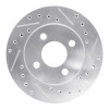 R1 81-87 Chrysler Town & Country Front Right Drilled & Slotted Silver Brake Rotor