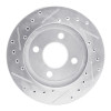 R1 81-87 Chrysler Town & Country Front Right Drilled & Slotted Silver Brake Rotor