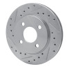 R1 81-87 Chrysler Town & Country Front Left Drilled & Slotted Silver Brake Rotor