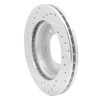 R1 01-04 Honda Passport Front Right Drilled & Slotted Silver Brake Rotor
