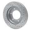 R1 01-04 Honda Passport Front Left Drilled & Slotted Silver Brake Rotor