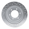 R1 92-04 Acura SLX Rear Left Drilled & Slotted Silver Brake Rotor