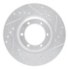 R1 84-87 Isuzu Pickup Front Right Drilled & Slotted Silver Brake Rotor
