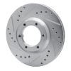 R1 84-87 Isuzu TROOPER Front Left Drilled & Slotted Silver Brake Rotor