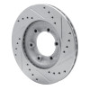 R1 84-87 Isuzu TROOPER Front Left Drilled & Slotted Silver Brake Rotor