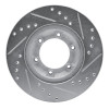 R1 84-87 Isuzu TROOPER Front Left Drilled & Slotted Silver Brake Rotor