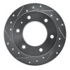 R1 88-95 Isuzu AMIGO Rear Left Drilled & Slotted Silver Brake Rotor