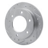 R1 88-95 Isuzu AMIGO Rear Left Drilled & Slotted Silver Brake Rotor