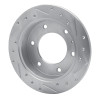 R1 88-95 Isuzu AMIGO Rear Left Drilled & Slotted Silver Brake Rotor