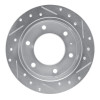 R1 88-95 Isuzu AMIGO Rear Left Drilled & Slotted Silver Brake Rotor