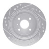 R1 83-89 Isuzu Impulse Rear Right Drilled & Slotted Silver Brake Rotor