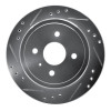 R1 83-89 Isuzu Impulse Rear Left Drilled & Slotted Silver Brake Rotor