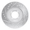R1 83-89 Isuzu Impulse Front Right Drilled & Slotted Silver Brake Rotor