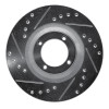 R1 83-89 Isuzu Impulse Front Left Drilled & Slotted Silver Brake Rotor