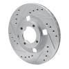 R1 83-89 Isuzu Impulse Front Left Drilled & Slotted Silver Brake Rotor