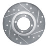 R1 76-84 Buick OPEL Front Right Drilled & Slotted Silver Brake Rotor