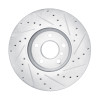 R1 16-24 Mini Cooper (Excl Clubman) Front Left Drilled & Slotted Silver Brake Rotor