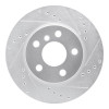 R1 14-24 Mini Cooper (Excl Clubman) Front Right Drilled & Slotted Silver Brake Rotor