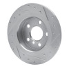 R1 14-25 BMW i3 Rear Left Drilled & Slotted Silver Brake Rotor