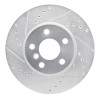 R1 14-21 Mini Cooper (Excl Clubman) Front Right Drilled & Slotted Silver Brake Rotor