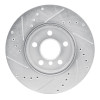 R1 14-21 Mini Cooper (Excl Clubman) Front Right Drilled & Slotted Silver Brake Rotor