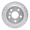 R1 14-24 Mini Cooper (Excl Clubman) Rear Left Drilled & Slotted Silver Brake Rotor