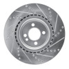 R1 09-14 Mini Cooper (Excl Clubman) Front Left Drilled & Slotted Silver Brake Rotor