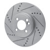 R1 07-15 Mini Cooper (Excl Clubman) Front Left Drilled & Slotted Silver Brake Rotor