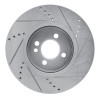 R1 07-15 Mini Cooper (Excl Clubman) Front Left Drilled & Slotted Silver Brake Rotor