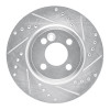 R1 07-15 Mini Cooper (Excl Clubman) Front Right Drilled & Slotted Silver Brake Rotor EDZ-32005R