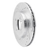 R1 07-15 Mini Cooper Clubman Front Left Drilled & Slotted Silver Brake Rotor