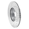 R1 02-06 Mini Cooper (Excl Clubman) Front Right Drilled & Slotted Silver Brake Rotor
