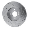R1 02-06 Mini Cooper (Excl Clubman) Front Left Drilled & Slotted Silver Brake Rotor