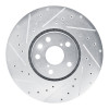 R1 19-25 BMW M235I xDrive Gran Coupe Left Front Drilled & Slotted Silver Brake Rotor