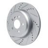 R1 17-25 BMW 230I Right Rear Drilled & Slotted Silver Brake Rotor