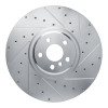 R1 17-25 BMW M850i xDrive Gran Coupe Right Front Drilled & Slotted Silver Brake Rotor