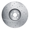 R1 17-25 BMW M850i xDrive Gran Coupe Right Front Drilled & Slotted Silver Brake Rotor