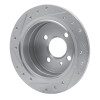 R1 88-90 BMW 325IX Rear Right Drilled & Slotted Silver Brake Rotor