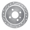 R1 88-90 BMW 325IX Rear Left Drilled & Slotted Silver Brake Rotor