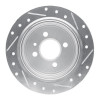 R1 88-90 BMW 325IX Rear Left Drilled & Slotted Silver Brake Rotor