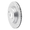 R1 16-26 BMW 228I xDrive Gran Coupe Rear Right Drilled & Slotted Silver Brake Rotor