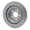R1 16-26 BMW 228I Gran Coupe Rear Left Drilled & Slotted Silver Brake Rotor