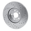 R1 15-25 BMW 228I Gran Coupe Front Left Drilled & Slotted Silver Brake Rotor