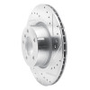 R1 11-18 BMW X3 Rear Right Drilled & Slotted Silver Brake Rotor