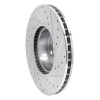 R1 11-18 BMW X3 Front Left Drilled & Slotted Silver Brake Rotor