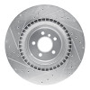 R1 10-14 BMW X5 Rear Right Drilled & Slotted Silver Brake Rotor