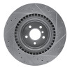 R1 10-14 BMW X5 Rear Left Drilled & Slotted Silver Brake Rotor