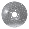 R1 08-19 BMW X6 Front Left Drilled & Slotted Silver Brake Rotor